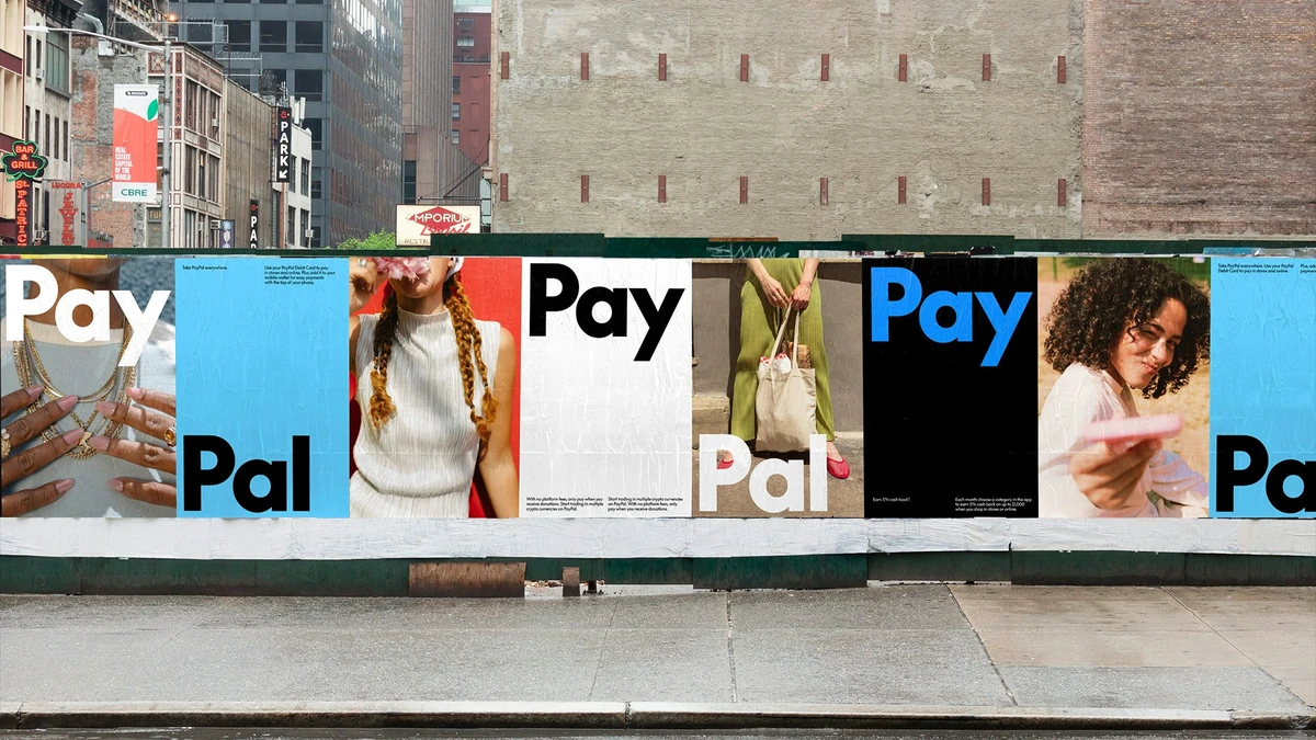 PayPal billboards on a street corner