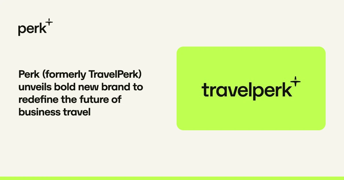 Aankondiging van Perk (voorheen TravelPerk) met het nieuwe woordmerk