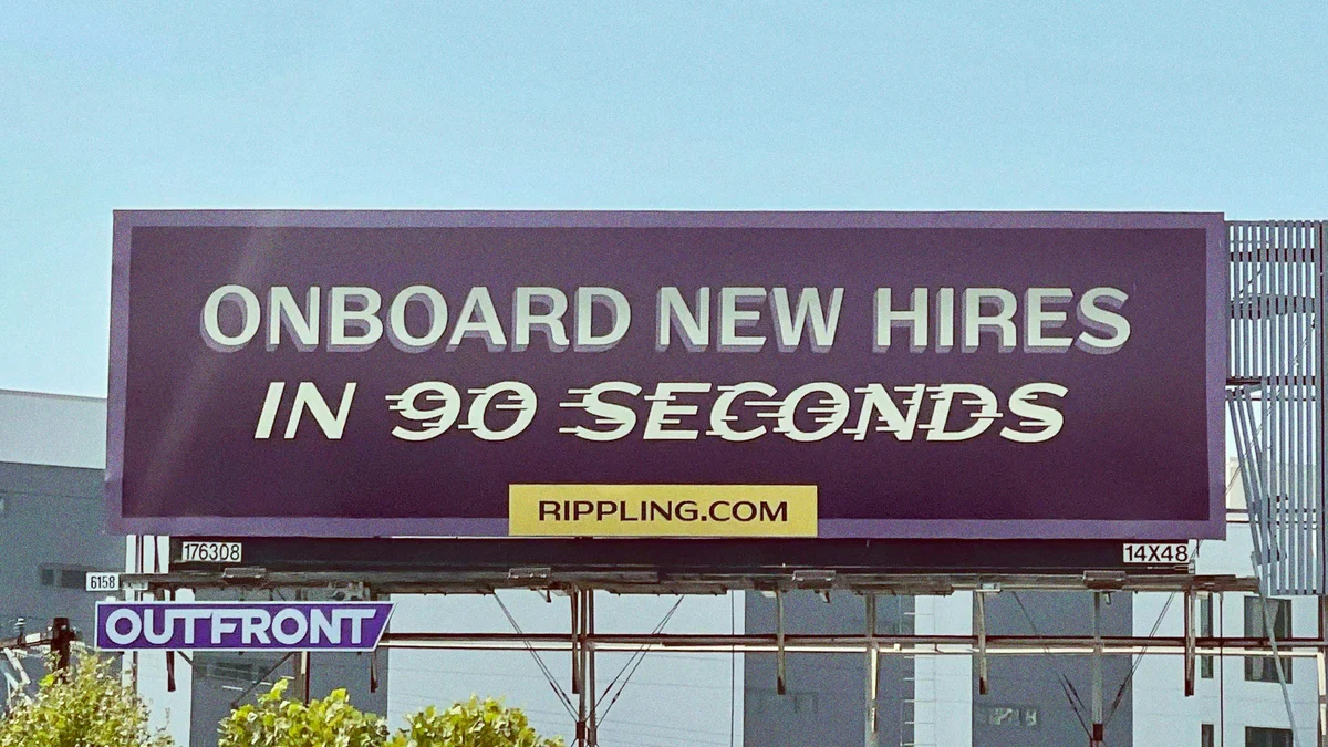 Rippling-billboard: 'Onboard new hires in 90 seconds'