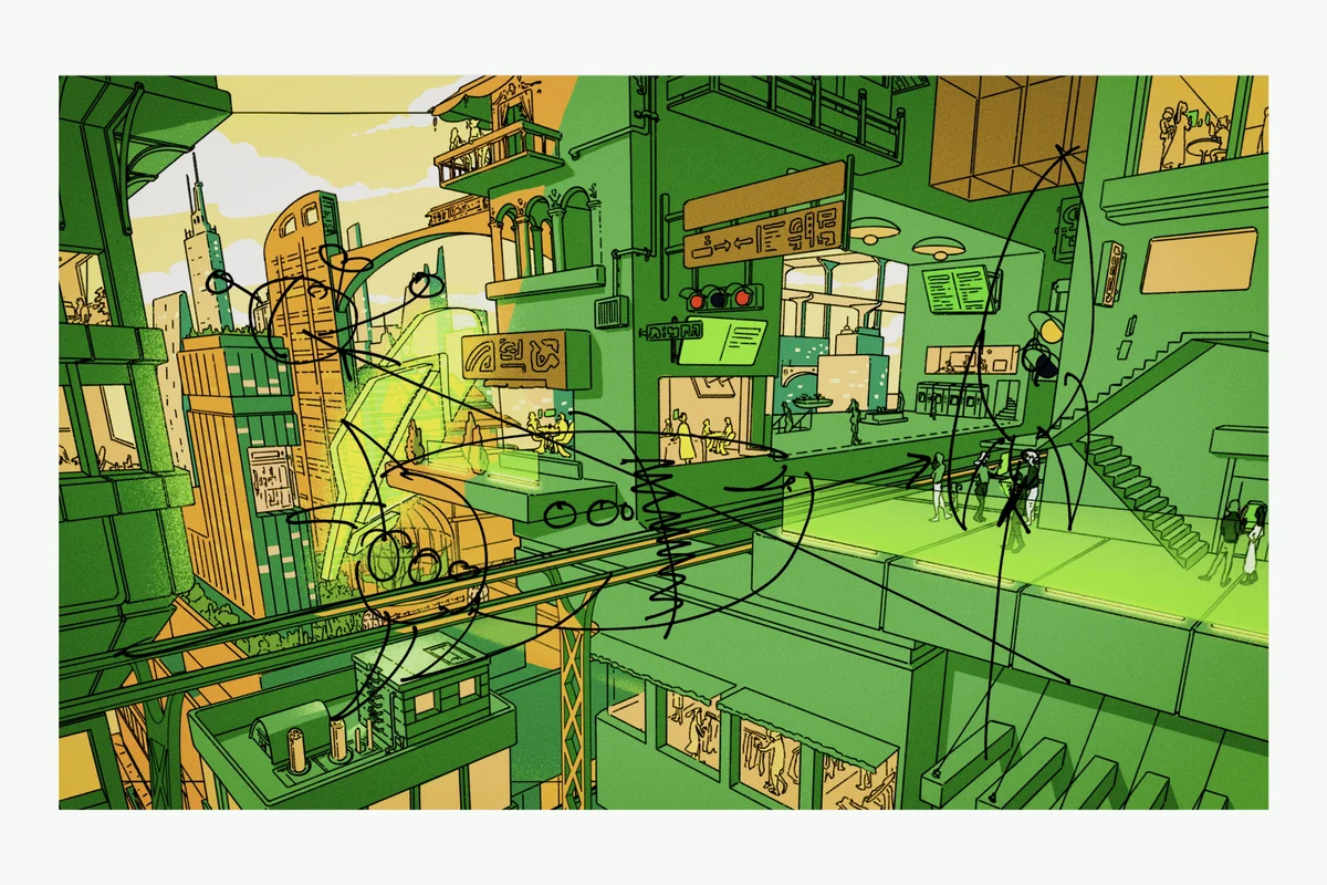 Robinhood illustration: a green garden city