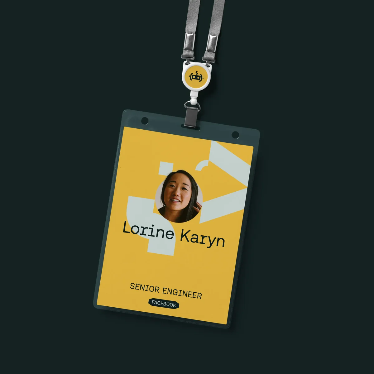 SauceCon lanyard badge in yellow and green
