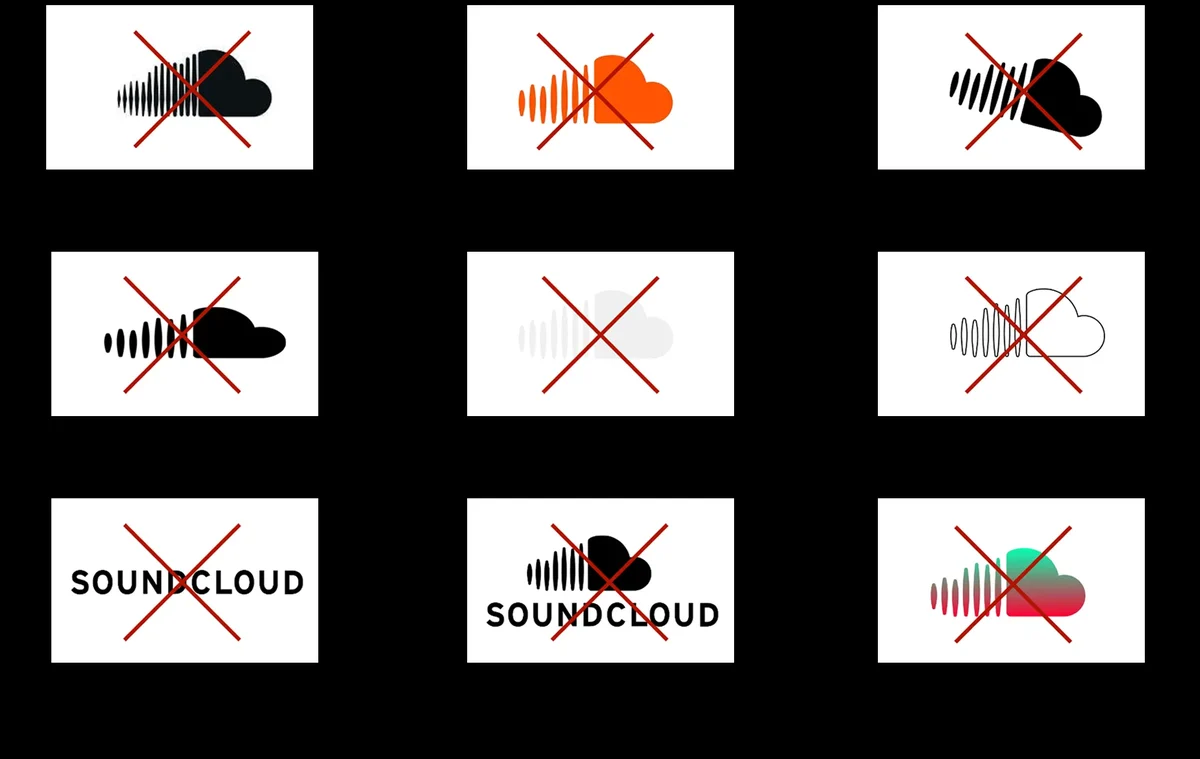 SoundCloud logo misuse grid