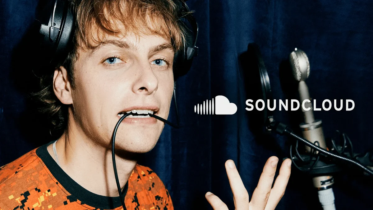 SoundCloud campaign portrait with the wordmark