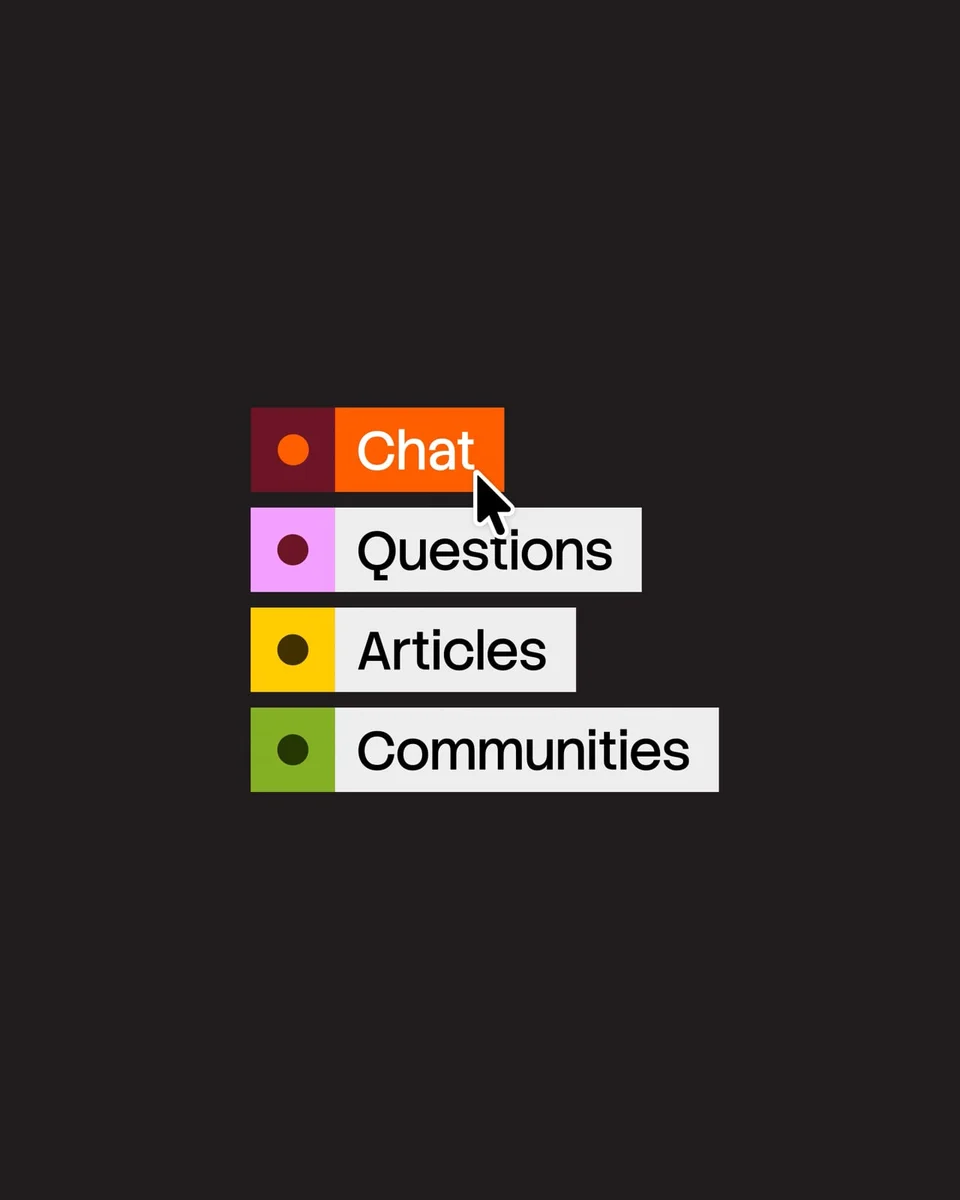 Stack Overflow navigation chips: Ask, Questions, Articles, Communities