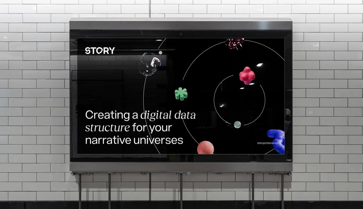 Story-billboard in de metro: 'Creating a digital data structure for your narrative universes'