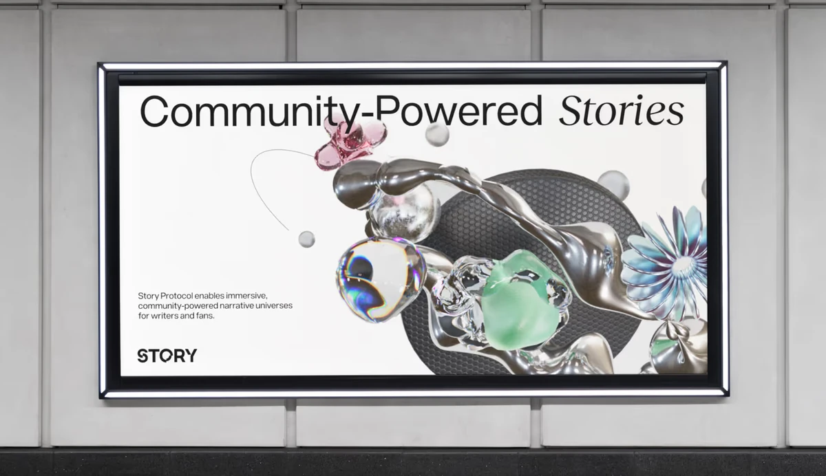 Story billboard: 'Community-Powered Stories'