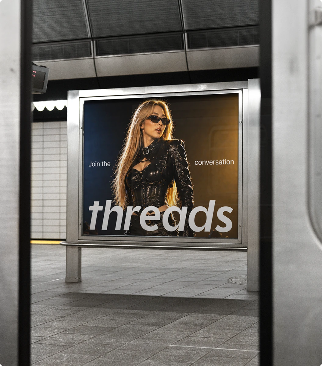 Threads poster in a bus shelter