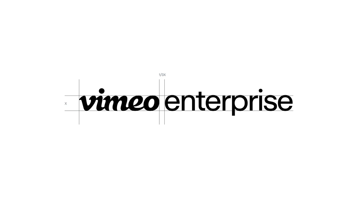 Vimeo Enterprise-woordmerk op wit