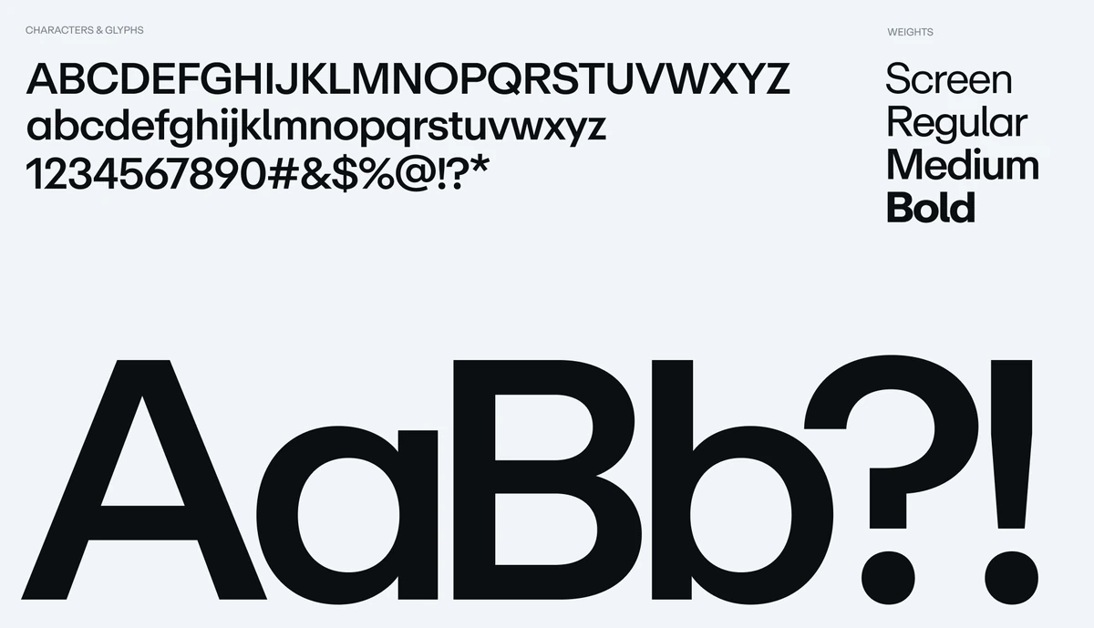 Vimeo-letterproef: 'AaBb?!' met gewichten