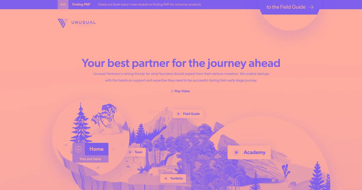 Voorbeeld van een Webflow-klantsite in pastel