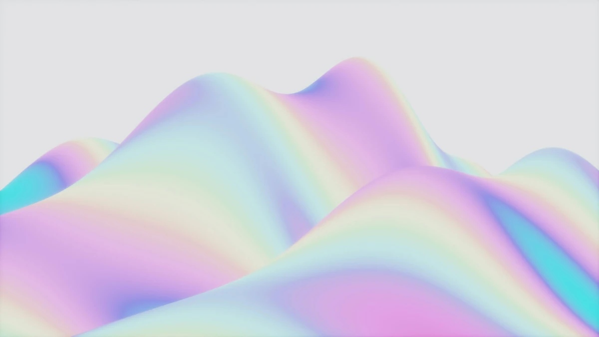 Webflow iridescent 3D landscape