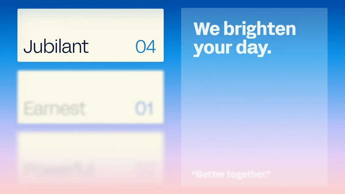 Workday UI cards: 'We brighten your day.'