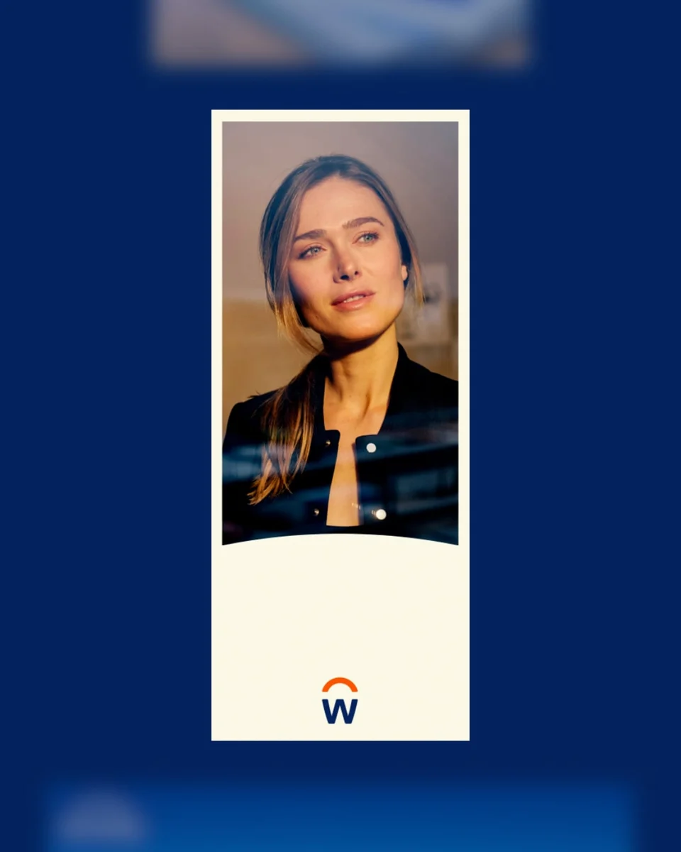 Workday portrait card with the W mark