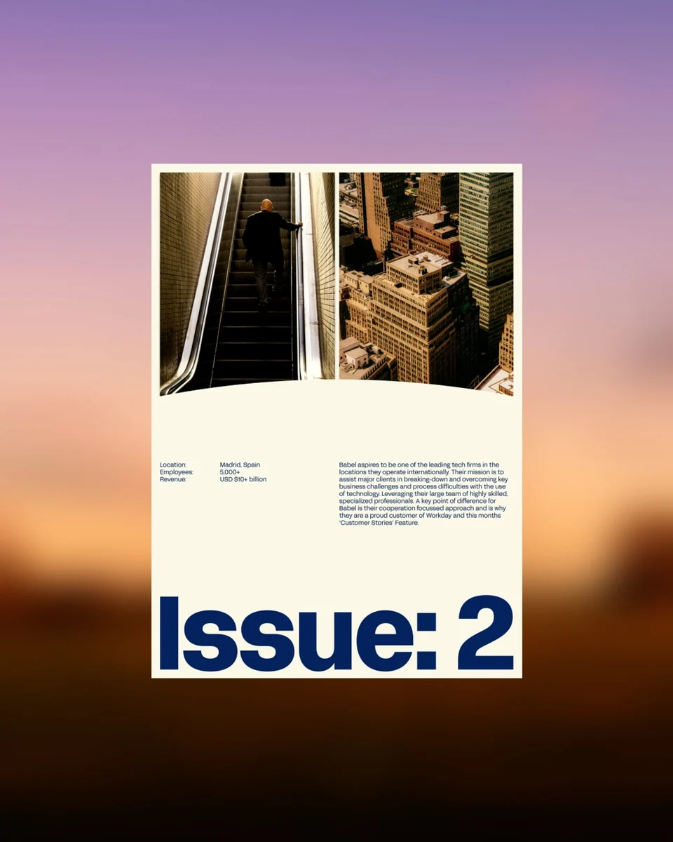 Workday magazine cover: 'Issue: 2'