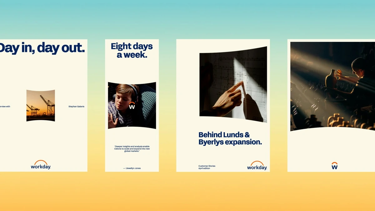Workday campaign layouts: 'Day in, day out'