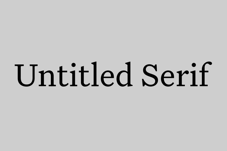 Untitled Serif specimen